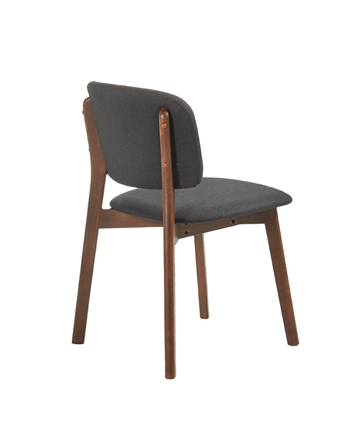 Deco Wood Pack De 6 Sillas De Madera Maciza Con Asiento Tapizado En Tono Nogal De 79cm