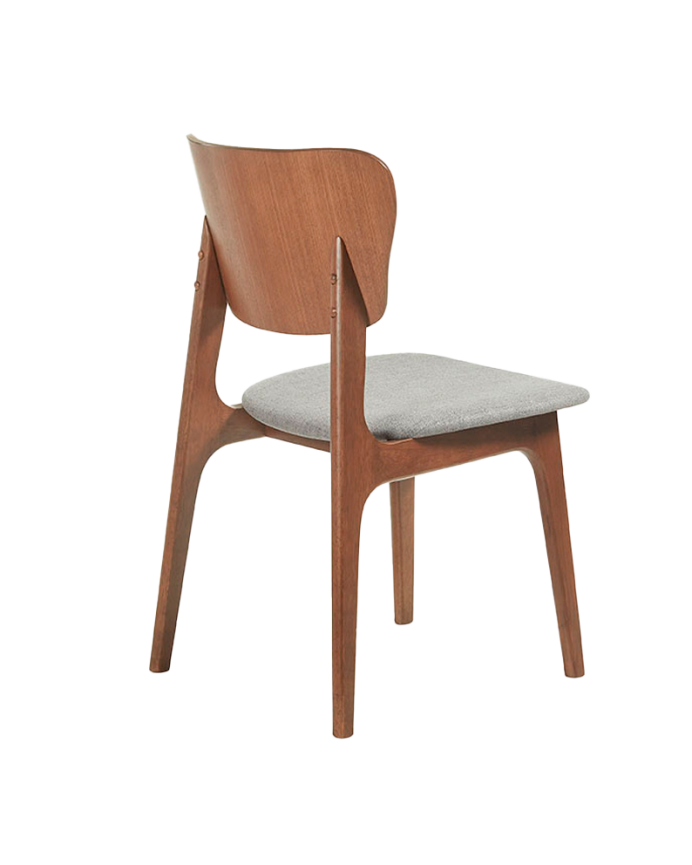 Deco Wood Pack De 6 Sillas De Madera Maciza Con Asiento Tapizado En Tono Nogal De 83 5cm