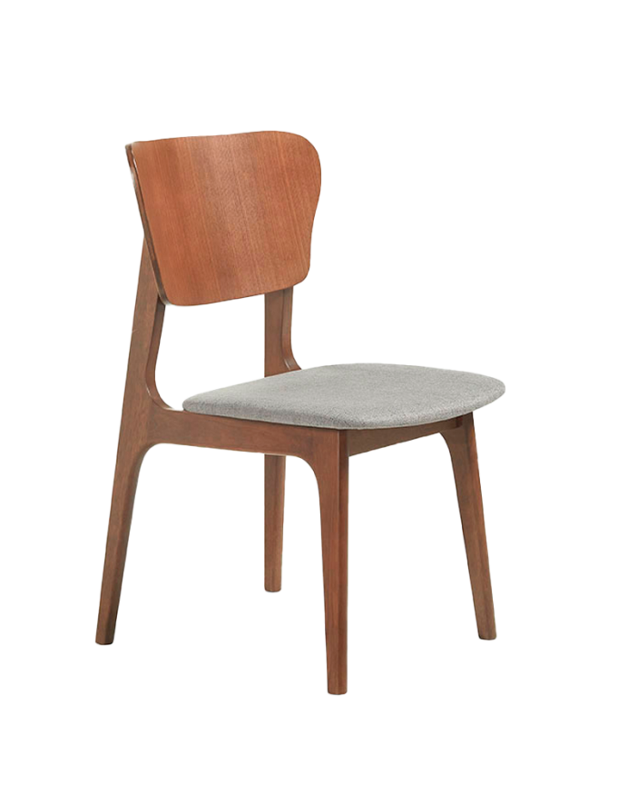 Deco Wood Pack De 6 Sillas De Madera Maciza Con Asiento Tapizado En Tono Nogal De 83 5cm