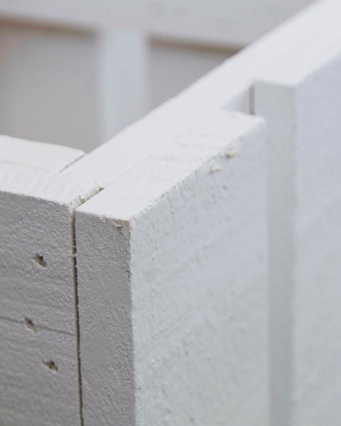 Deco Wood Papelera/Paragüero De Madera Maciza En Tono Blanco 30 5x49x26 6cm