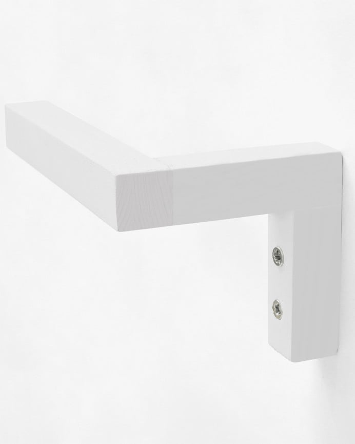 Deco Wood Portarrollos De Pared De Madera Maciza Tono Blanco De 7x14cm