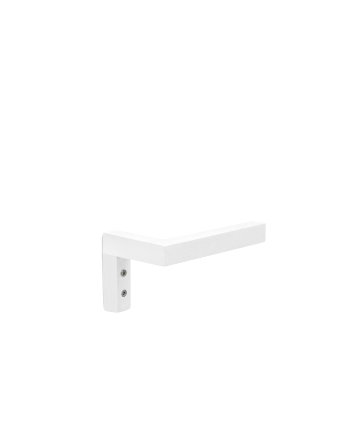 Deco wood Portarrollos de pared de madera maciza tono blanco de 7x14cm