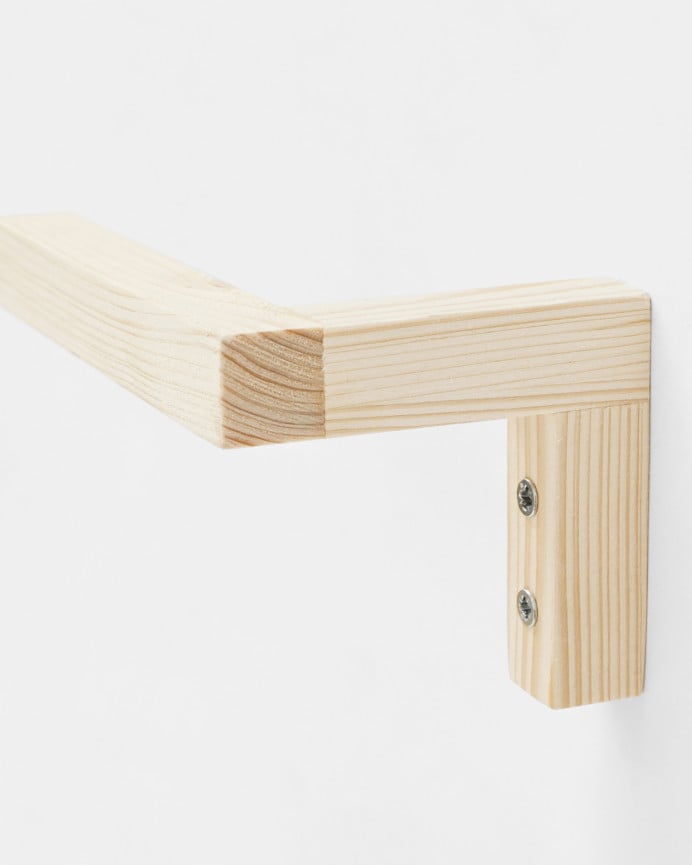 Deco Wood Portarrollos De Pared De Madera Maciza Tono Natural De 7x14cm