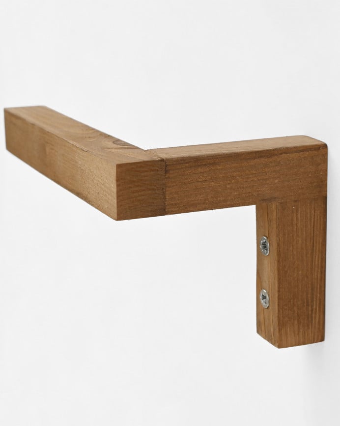 Deco Wood Portarrollos De Pared De Madera Maciza Tono Roble Oscuro De 7x14cm