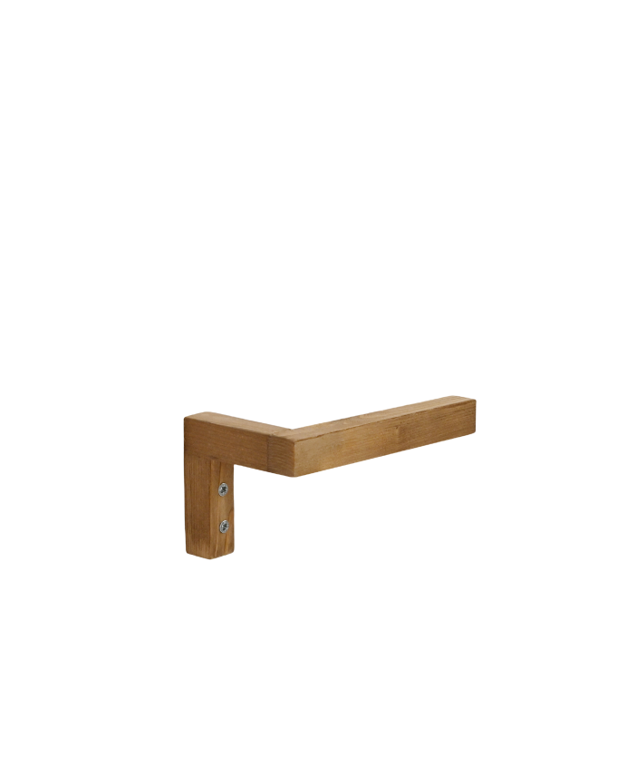 Deco wood Portarrollos de pared de madera maciza tono roble oscuro de 7x14cm