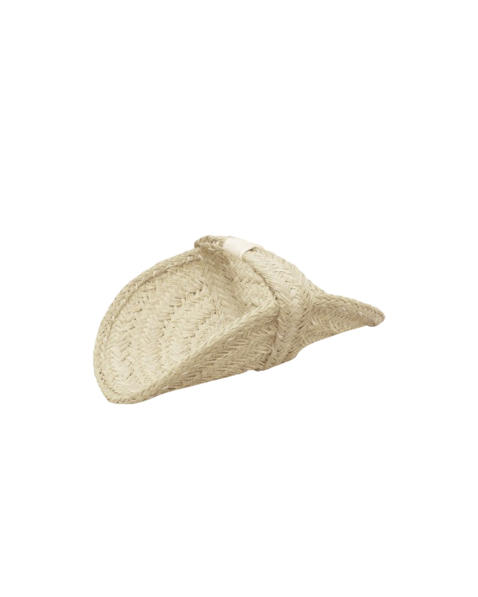 Deco wood Revistero redondo de esparto natural de 60x40x27cm