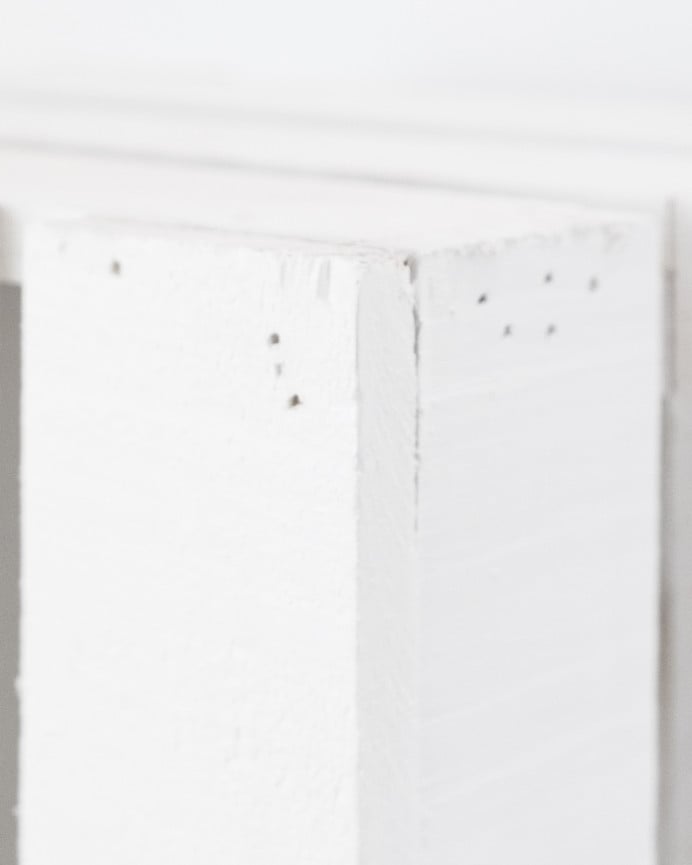 Deco Wood Taburete De Madera Maciza En Tono Blanco 30 5x49x26 5cm