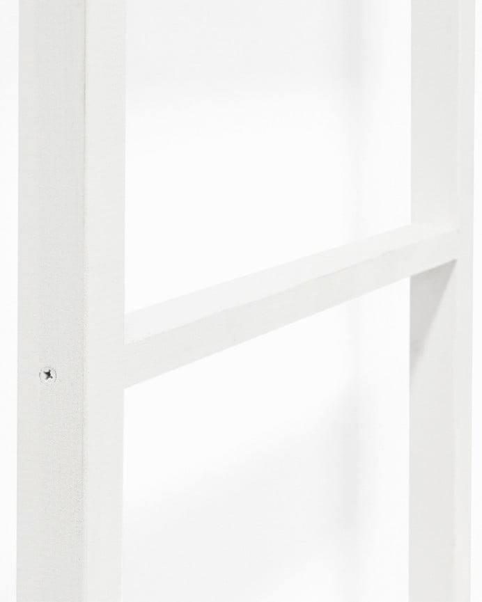 Deco Wood Toallero De Madera Maciza Tono Blanco De 100x50cm