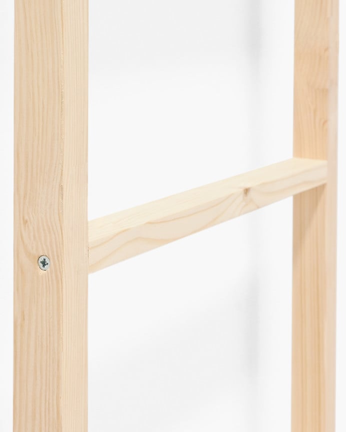 Deco Wood Toallero De Madera Maciza Tono Natural De 100x50cm