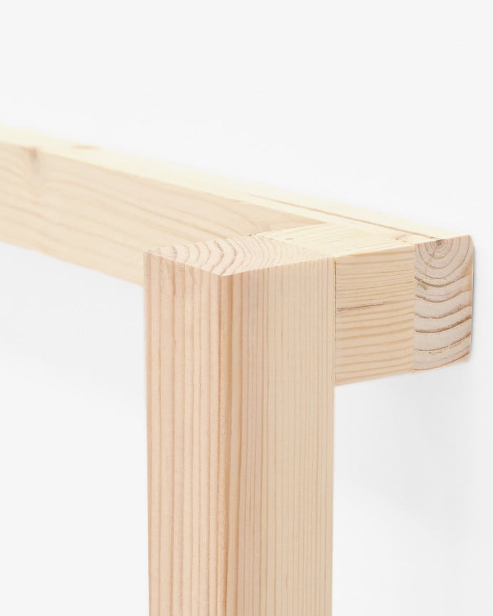 Deco Wood Toallero De Madera Maciza Tono Natural De 100x50cm