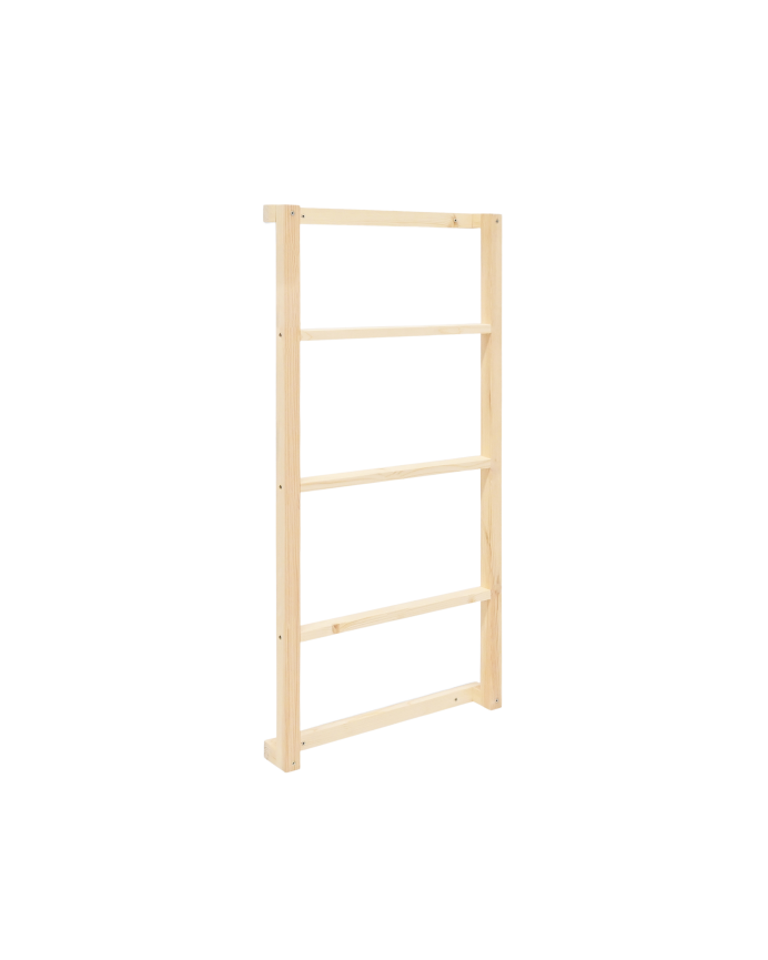 Deco wood Toallero de madera maciza tono natural de 100x50cm