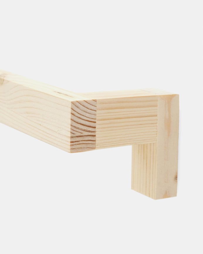 Deco Wood Toallero De Madera Maciza Tono Natural De 7x50cm