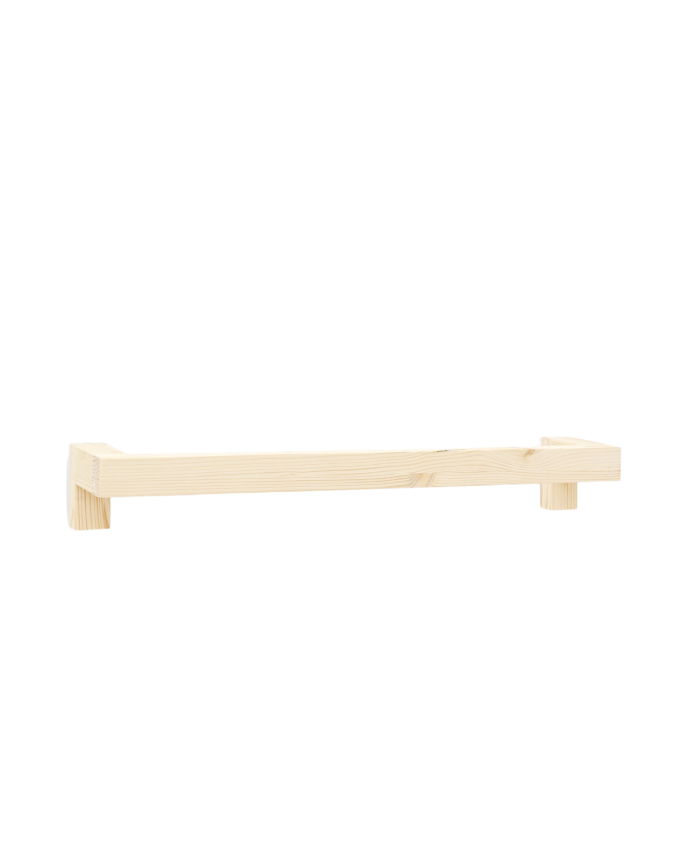 Deco wood Toallero de madera maciza tono natural de 7x50cm