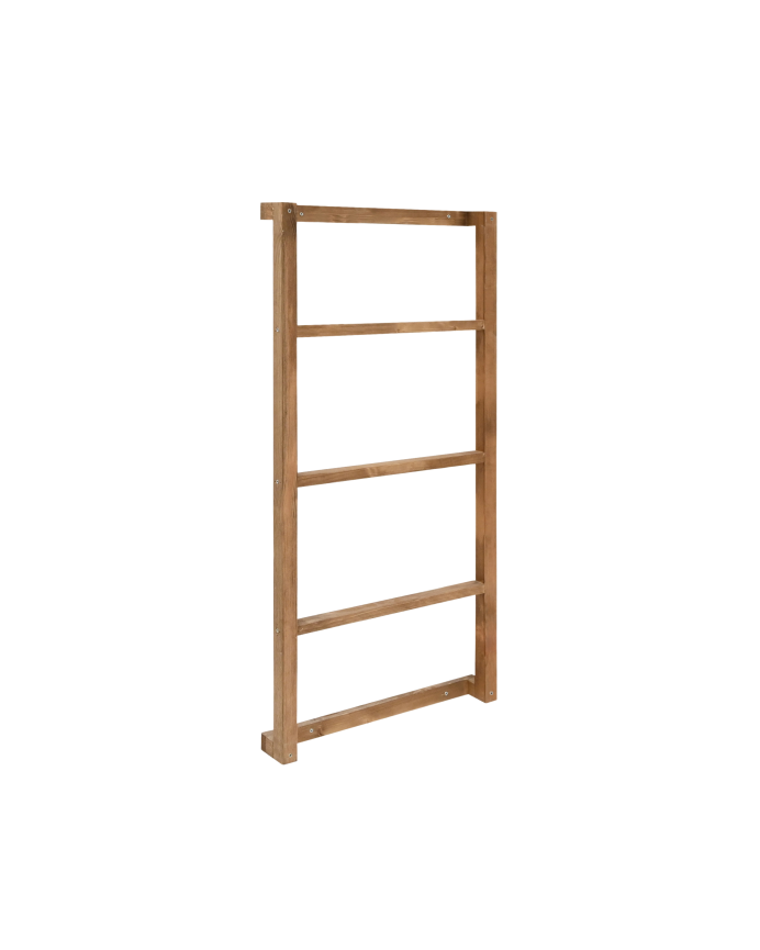 Deco wood Toallero de madera maciza tono roble oscuro de 100x50cm