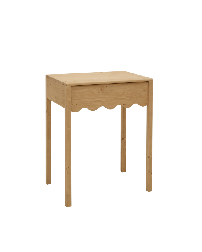 Deco wood Tocador de madera maciza en tono roble medio de 80cm