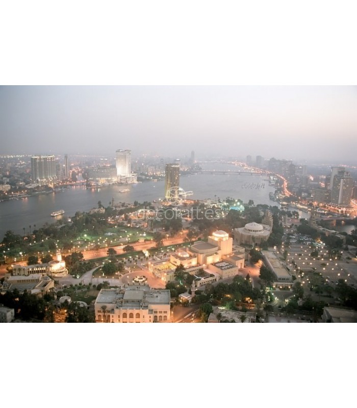 Decoratt Cairo evening view from the Tower of Cairo Egypt Oct 2004