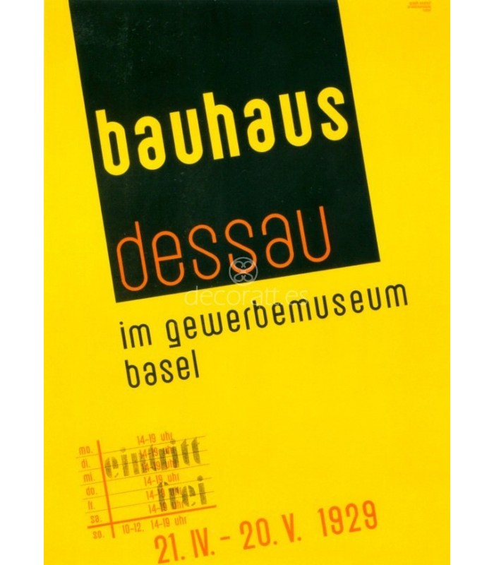 Decoratt Cartel de la e/posicion itinerante de la Bauhaus en Basilea