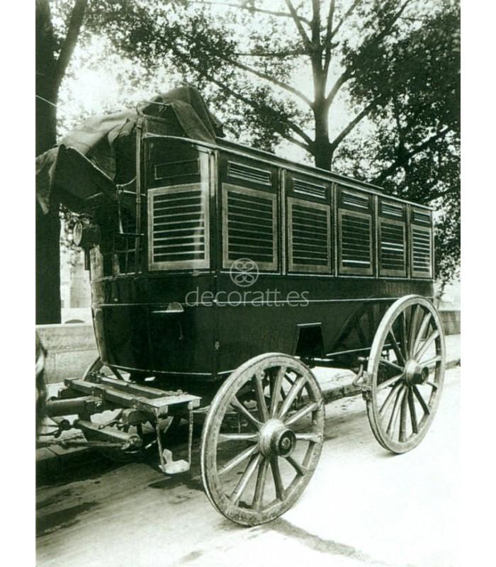Decoratt Coche de prisioneros Eugene Atget Paris 1910