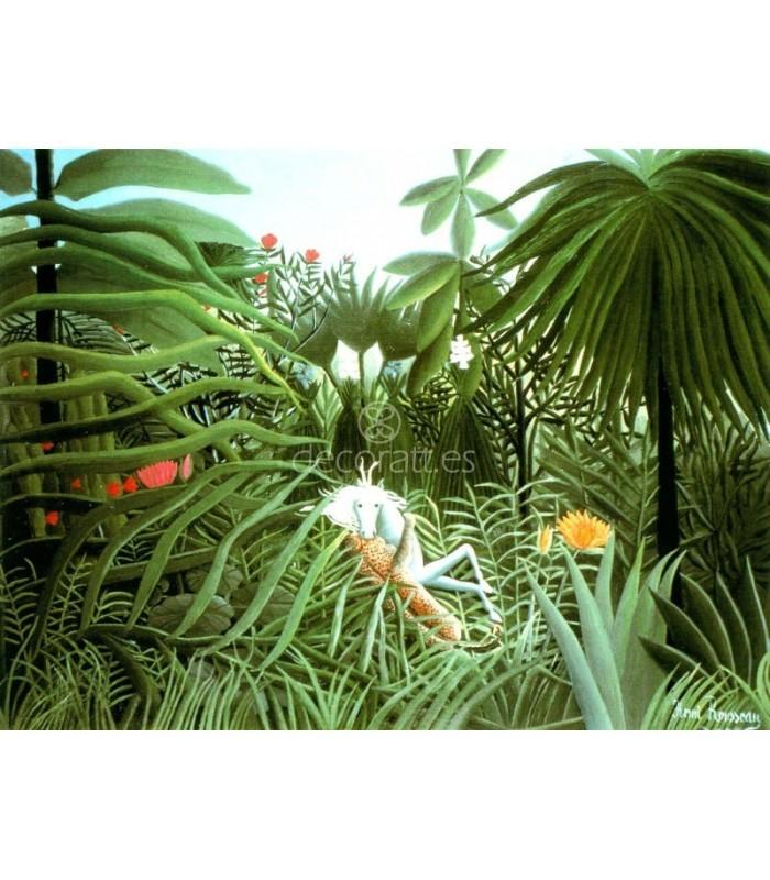 Decoratt Caballo atacado por un jaguar