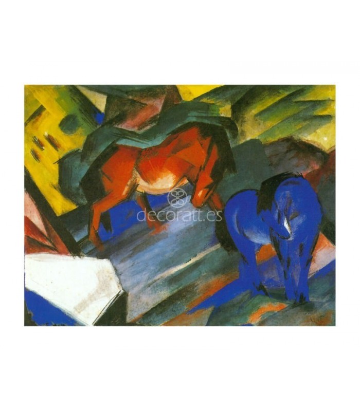 Decoratt Caballo rojo y azul