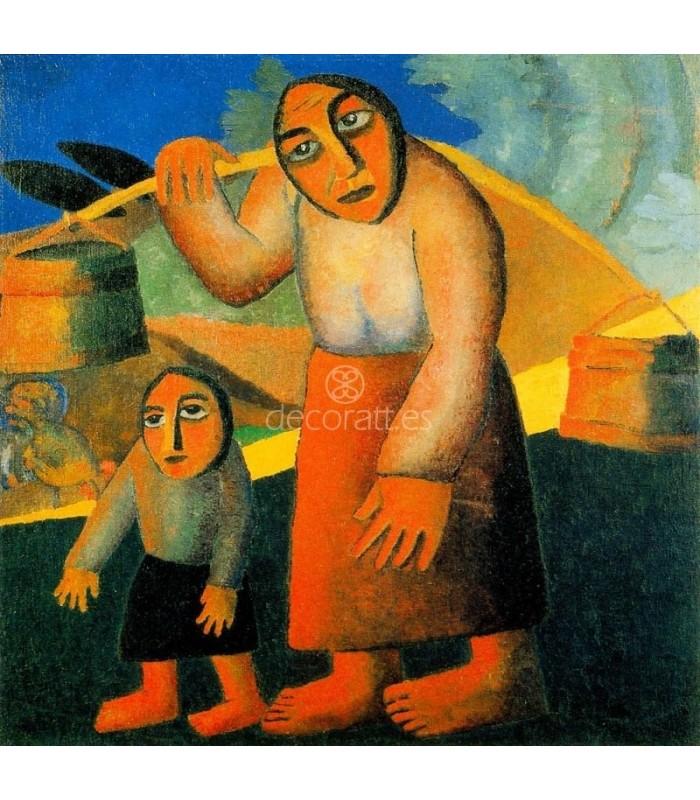 Decoratt Campesina con cubos y niño