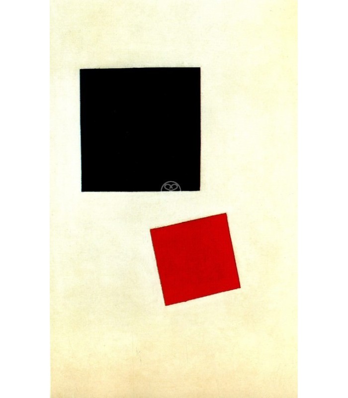 Decoratt Cuadrado negro y cuadrado rojo