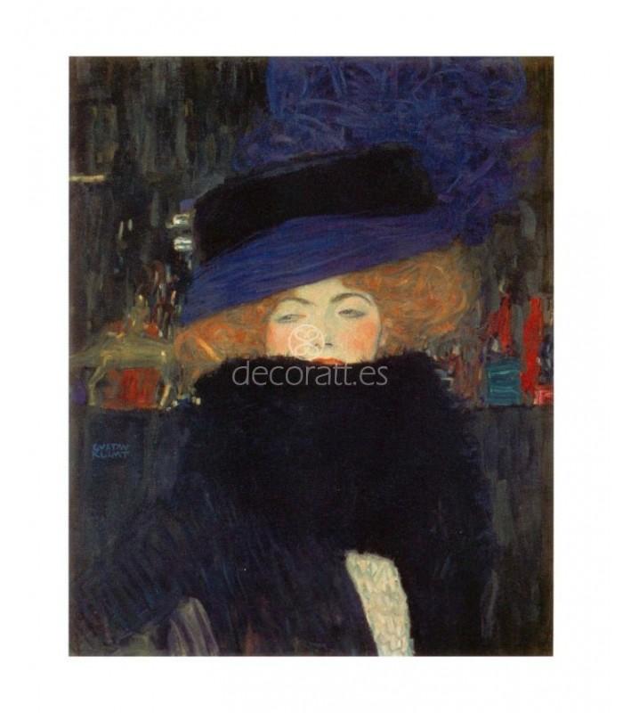 Decoratt Dama con sombrero y boa