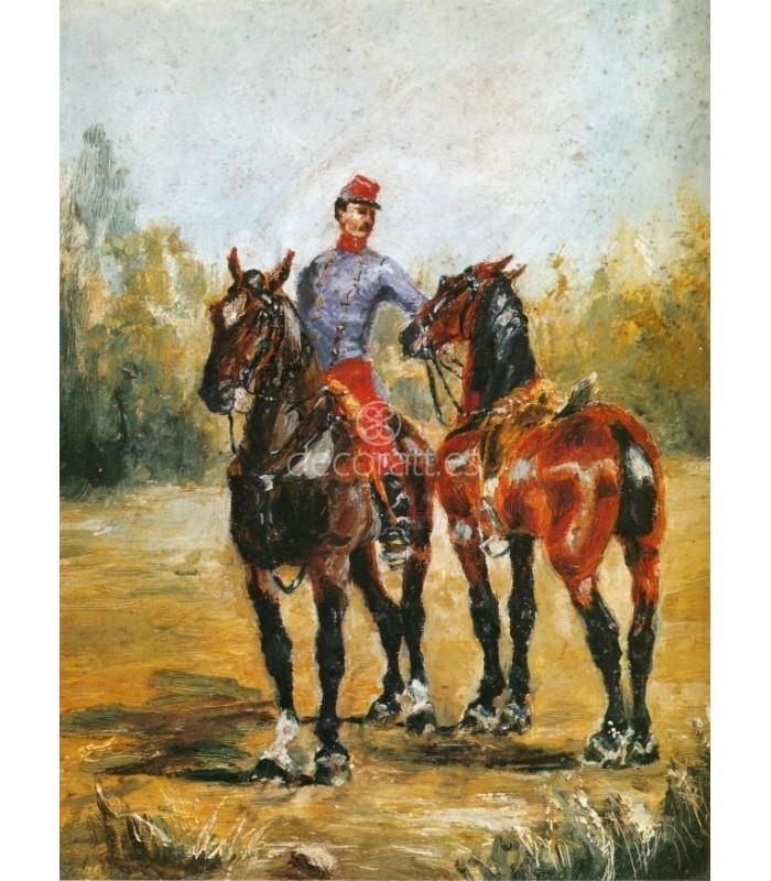 Decoratt Dos caballos con ordenanza