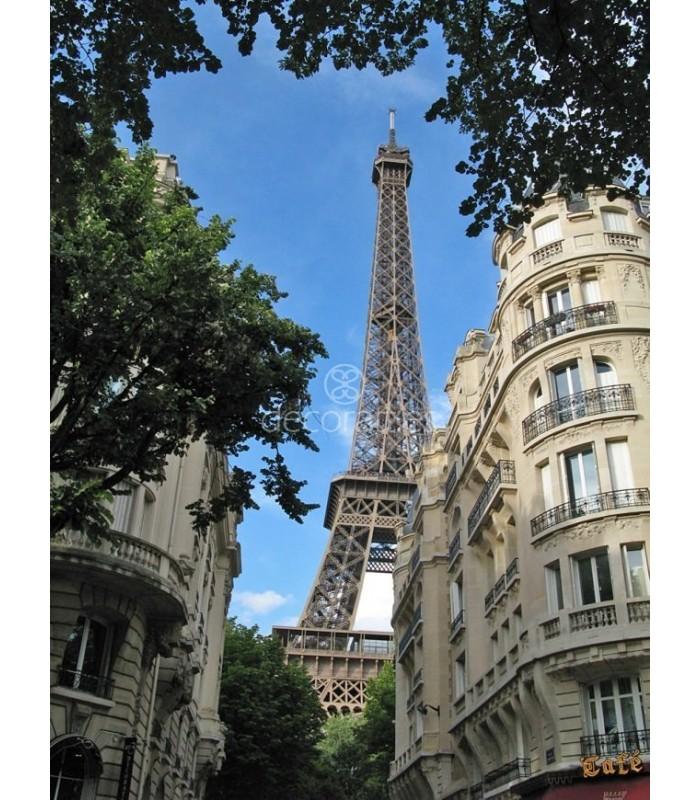 Decoratt Eiffel tower from the neighborhood