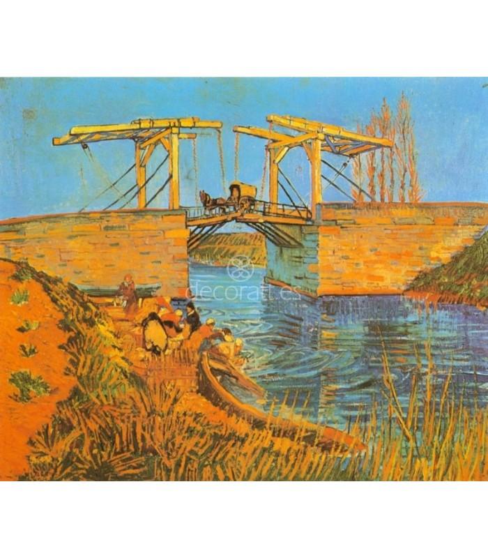 Decoratt El puente de Langlois con lavanderas