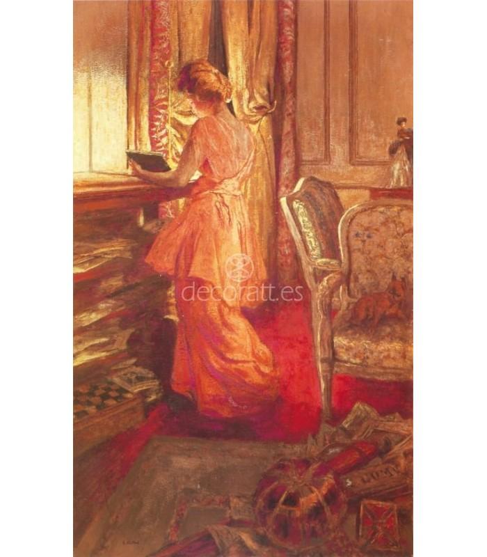 Decoratt Feme a la robe rose