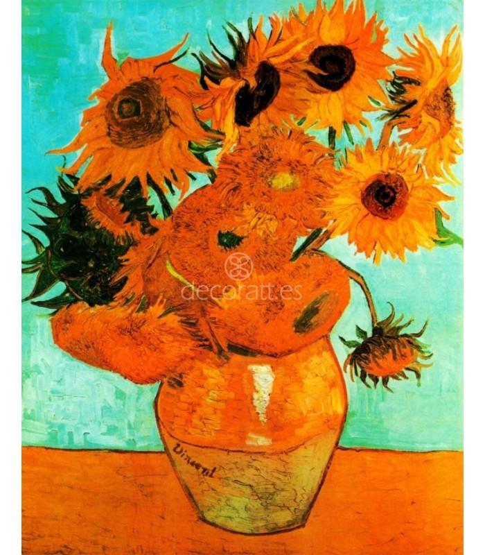 Decoratt Florero Con Doce Girasoles