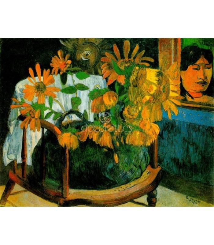 Decoratt Girasoles sobre una silla