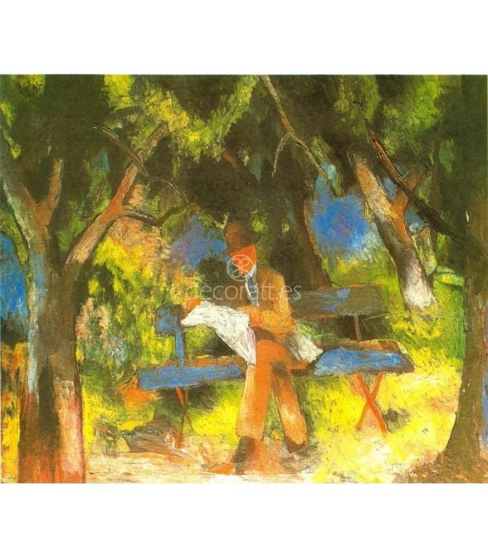 Decoratt Hombre leyendo en el parque