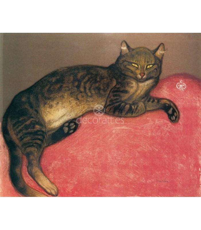 Decoratt L´hiver Chat Sur Un Cousin