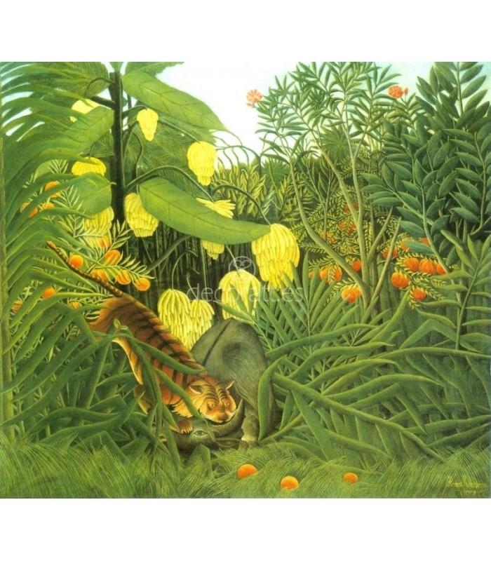 Decoratt Lucha entre un tigre y un bufalo