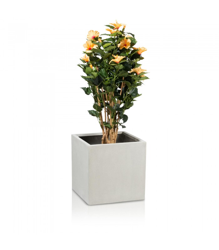 Decoratt Macetero cubo blanco