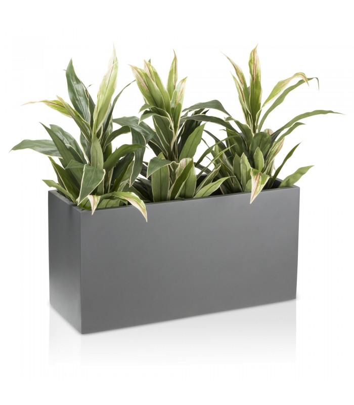 Decoratt Macetero rectangular gris