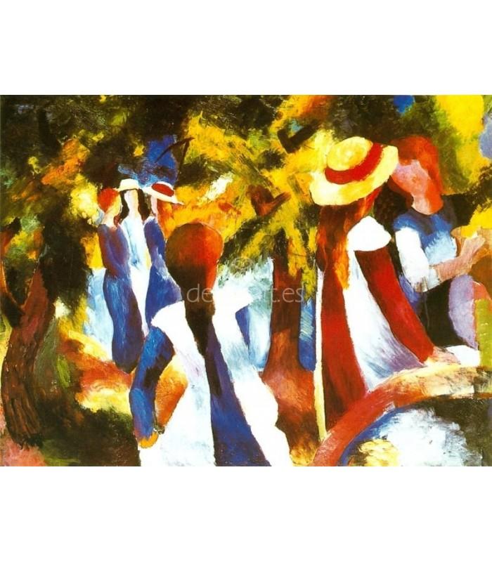 Decoratt Muchachas bajo los arboles