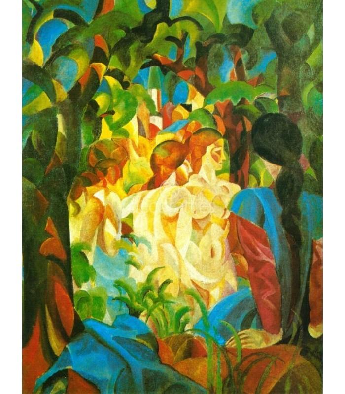 Decoratt Muchachas bañandose con ciudad al fondo