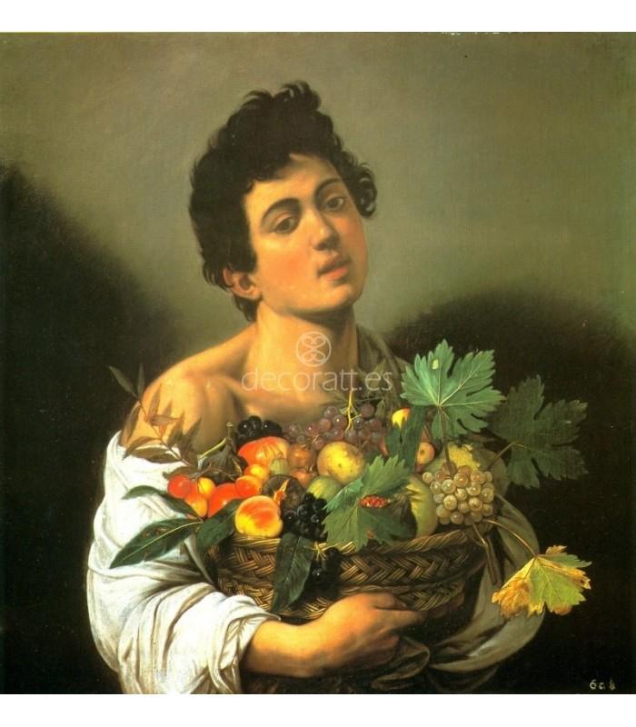 Decoratt Muchacho con cesto de frutas
