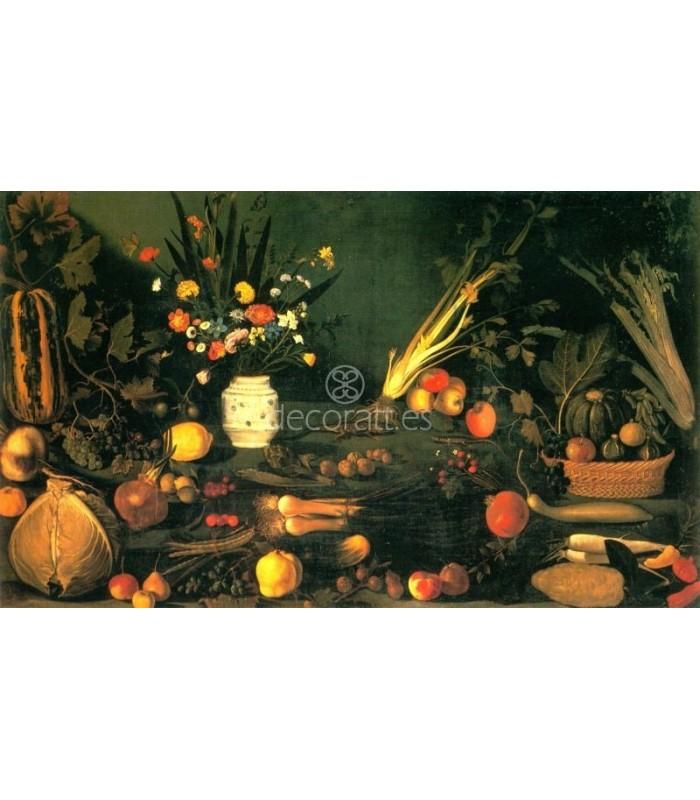 Decoratt Naturaleza muerta con flores y frutas