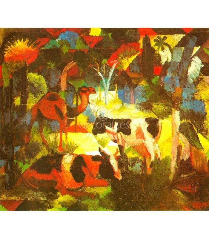 Decoratt Paisaje con vacas y camello