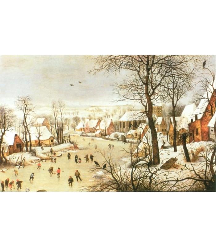 Decoratt Paisaje invernal con trampa de pajaros