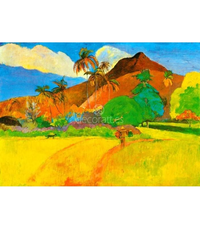 Decoratt Paisaje tahitiano con montes