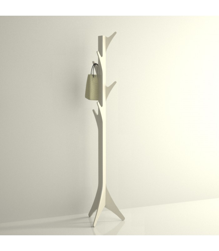 Decoratt Perchero de madera blanco