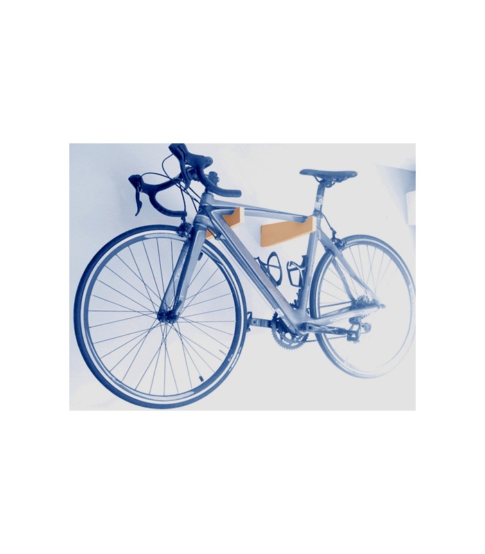 Decoratt Portabicis de pared horizontal de madera