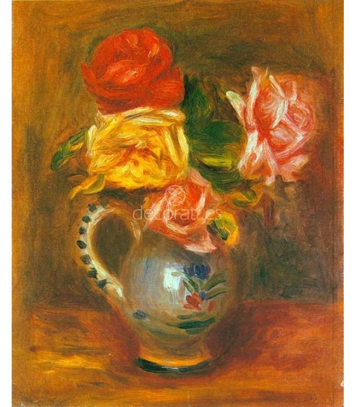 Decoratt Roses in a Pottery Vase