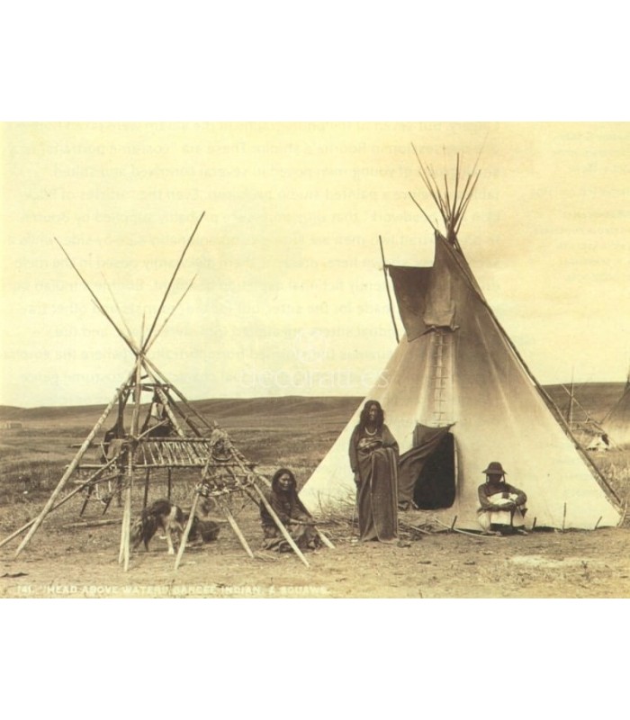 Decoratt Sarcee Indians & Squaws Boorne&May 1889