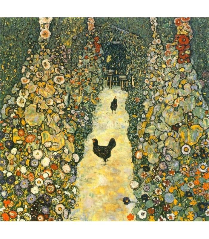 Decoratt Sendero de jardin con gallinas